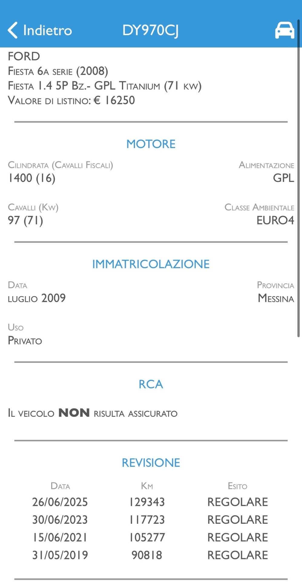 Ford Fiesta 1.4 Benz/Gpl 5 Porte 130.000 Km - 2009