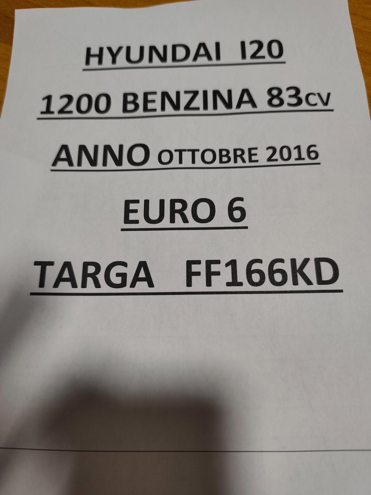 Hyundai i20 1.2 BENZINA GARANZIA 12 MESI