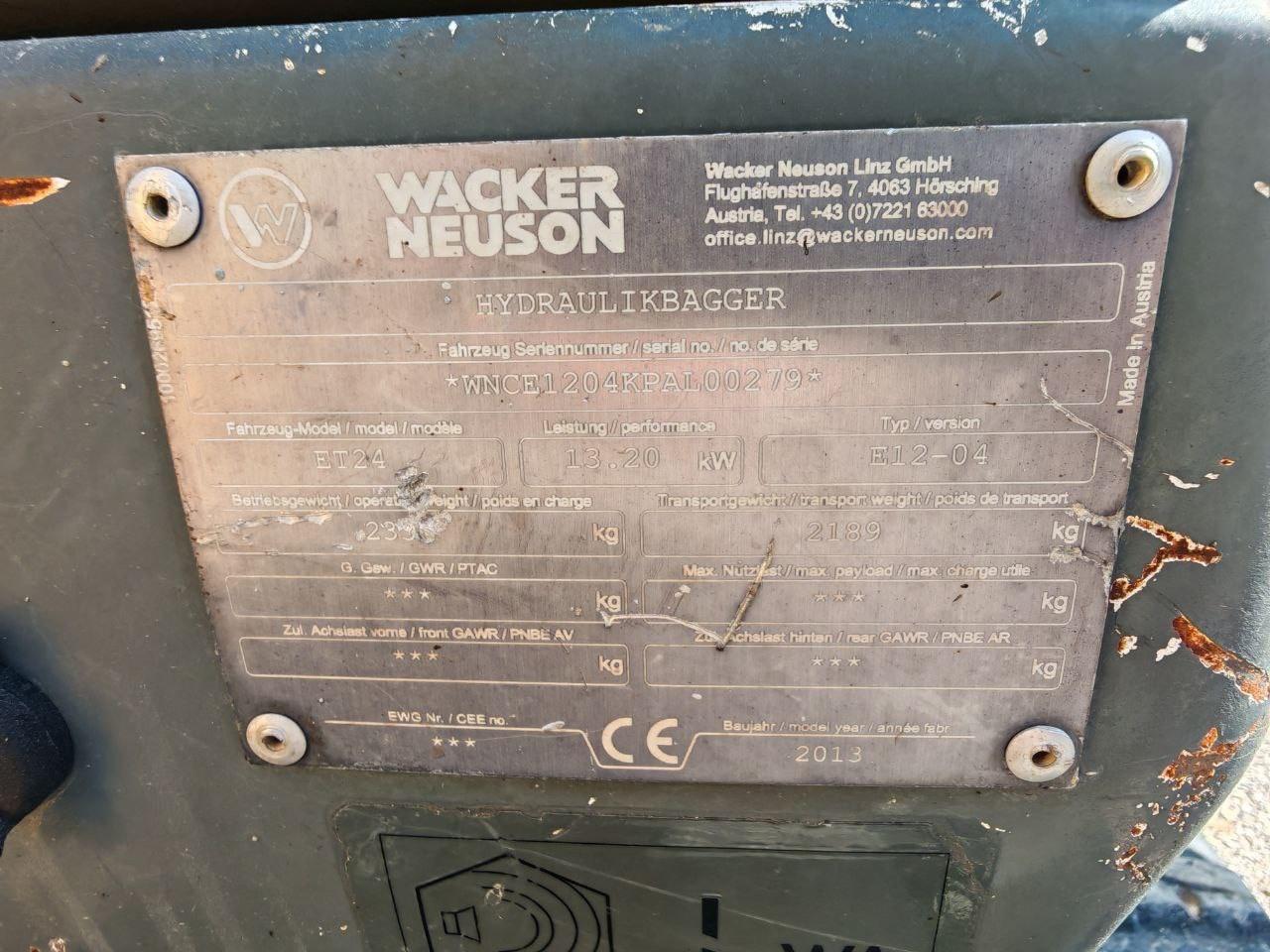 WACKER NEUSON ET24 Mini Escavatore