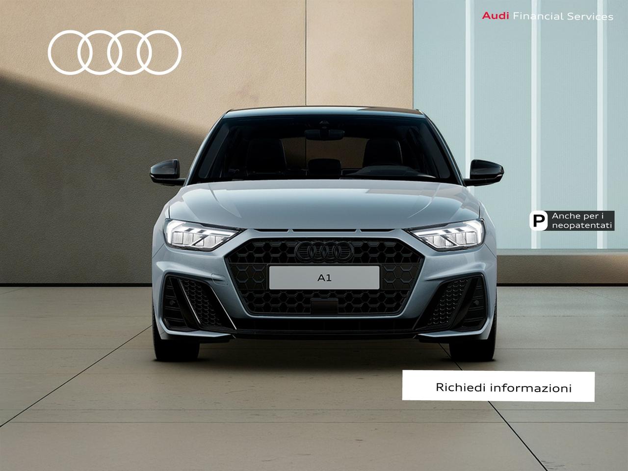 Audi A1 sportback 30 1.0 tfsi identity black 116cv s-tronic