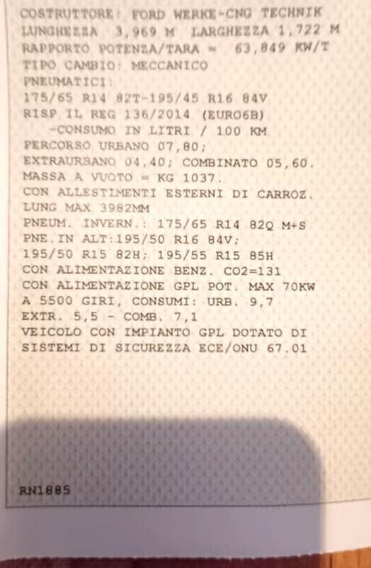 Ford FIESTA 1.4 GPL-UNICO PROPR-NAVI-3 REVISIONI