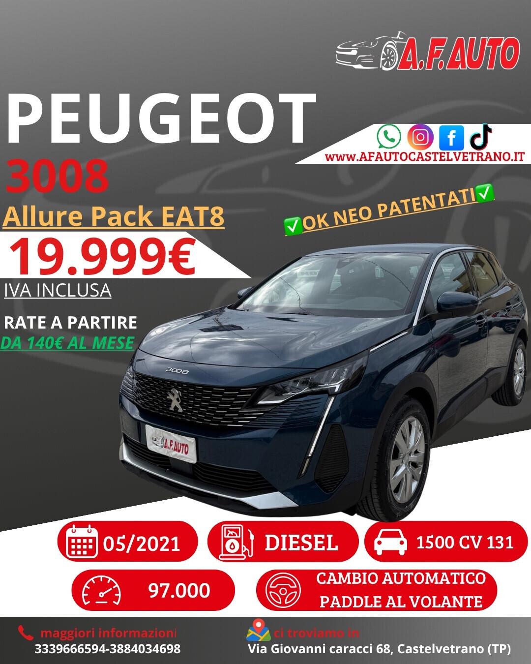Peugeot 3008 BlueHDi 130 S&S EAT8 Allure