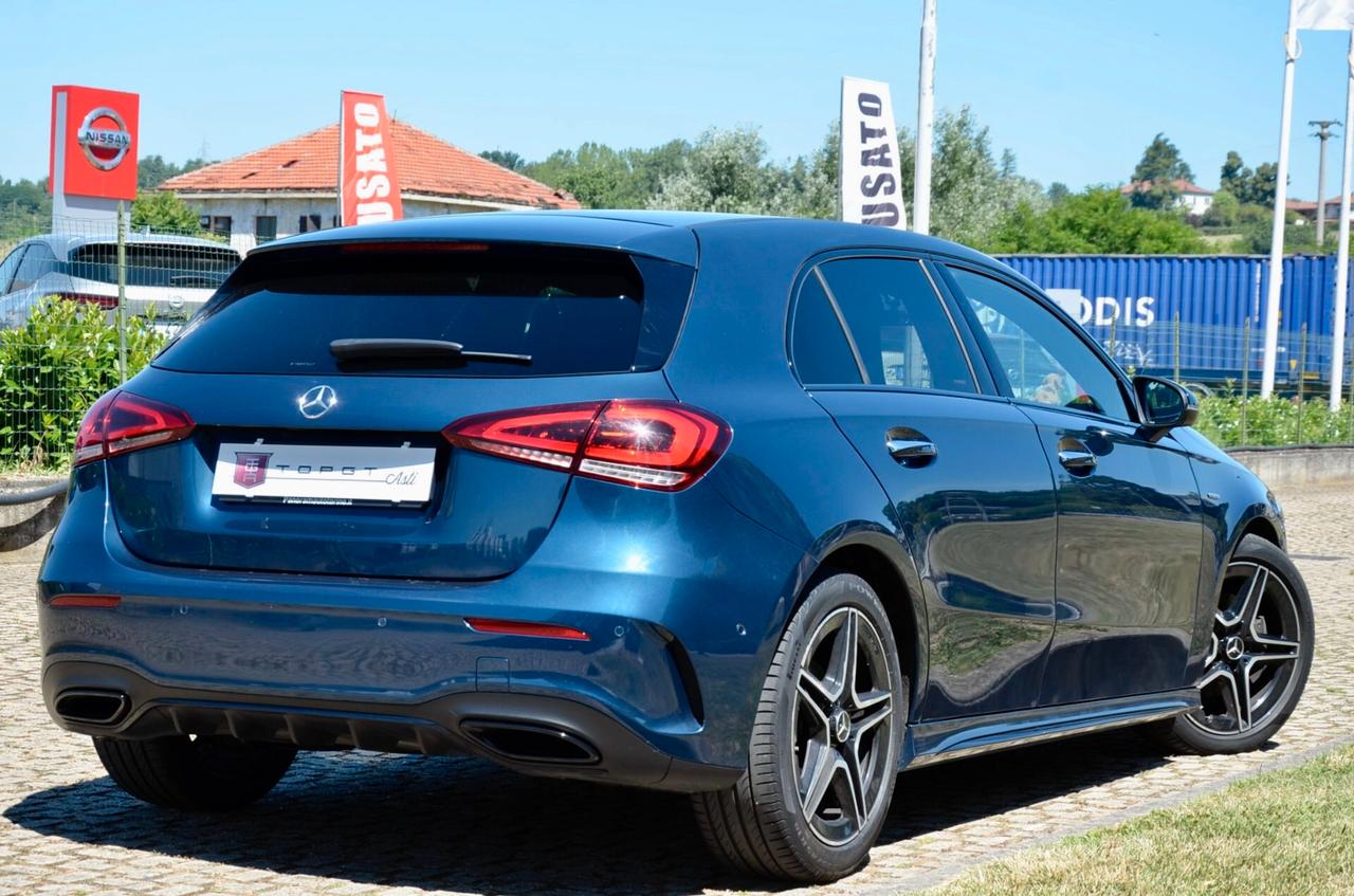 MERCEDES-BENZ A 180d PREMIUM AMG LINE NIGHT EDITION 116cv AUTO, EURO 6D, HI-FI PREMIUM, NIGHT PACK, FARI LED, APPLE ANDROID, LUCI 64 COLORI, RETROCAMERA, PERMUTE
