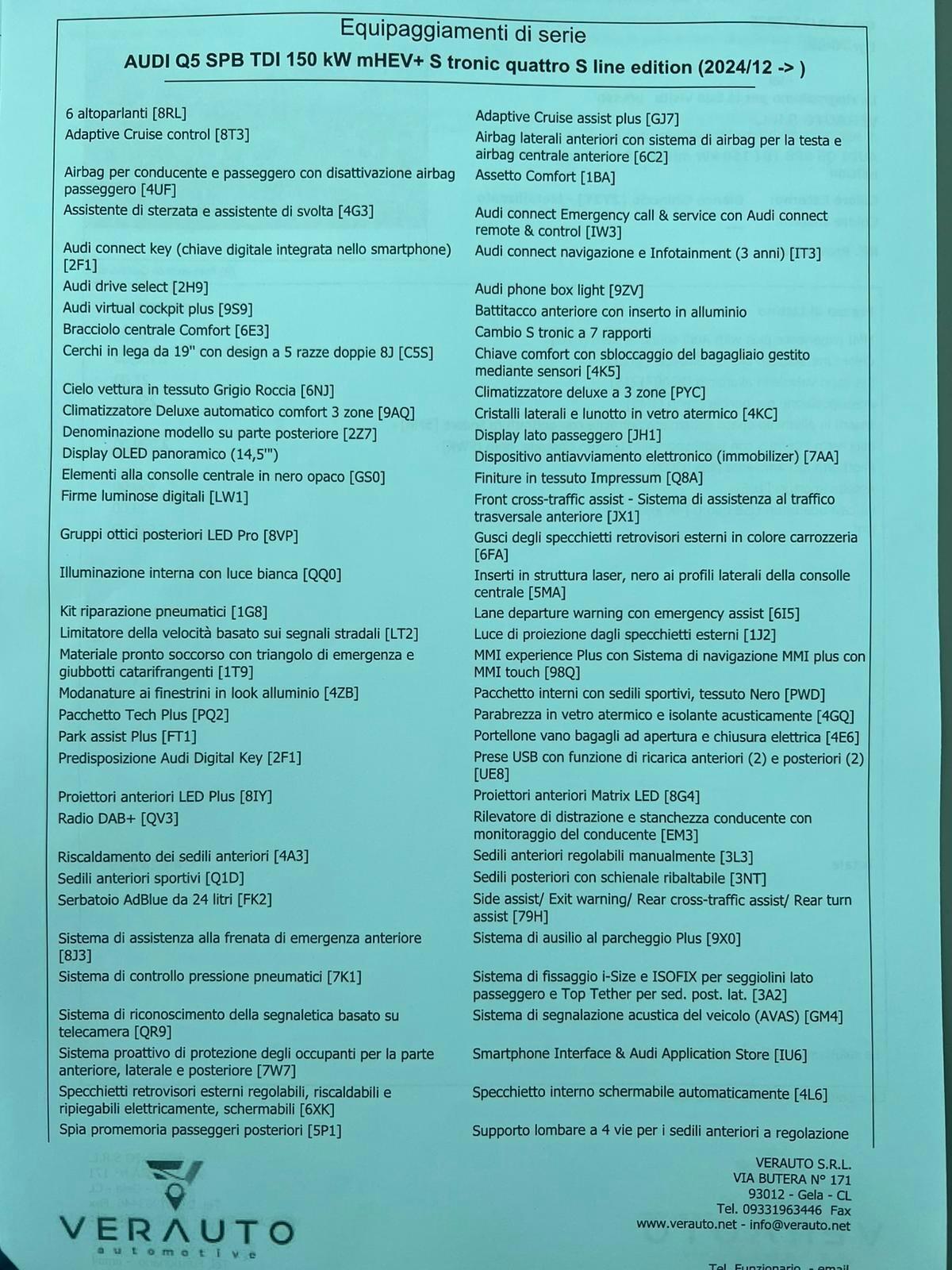Audi Q5 Spb Sline quattro possibilità noleggio no scoring
