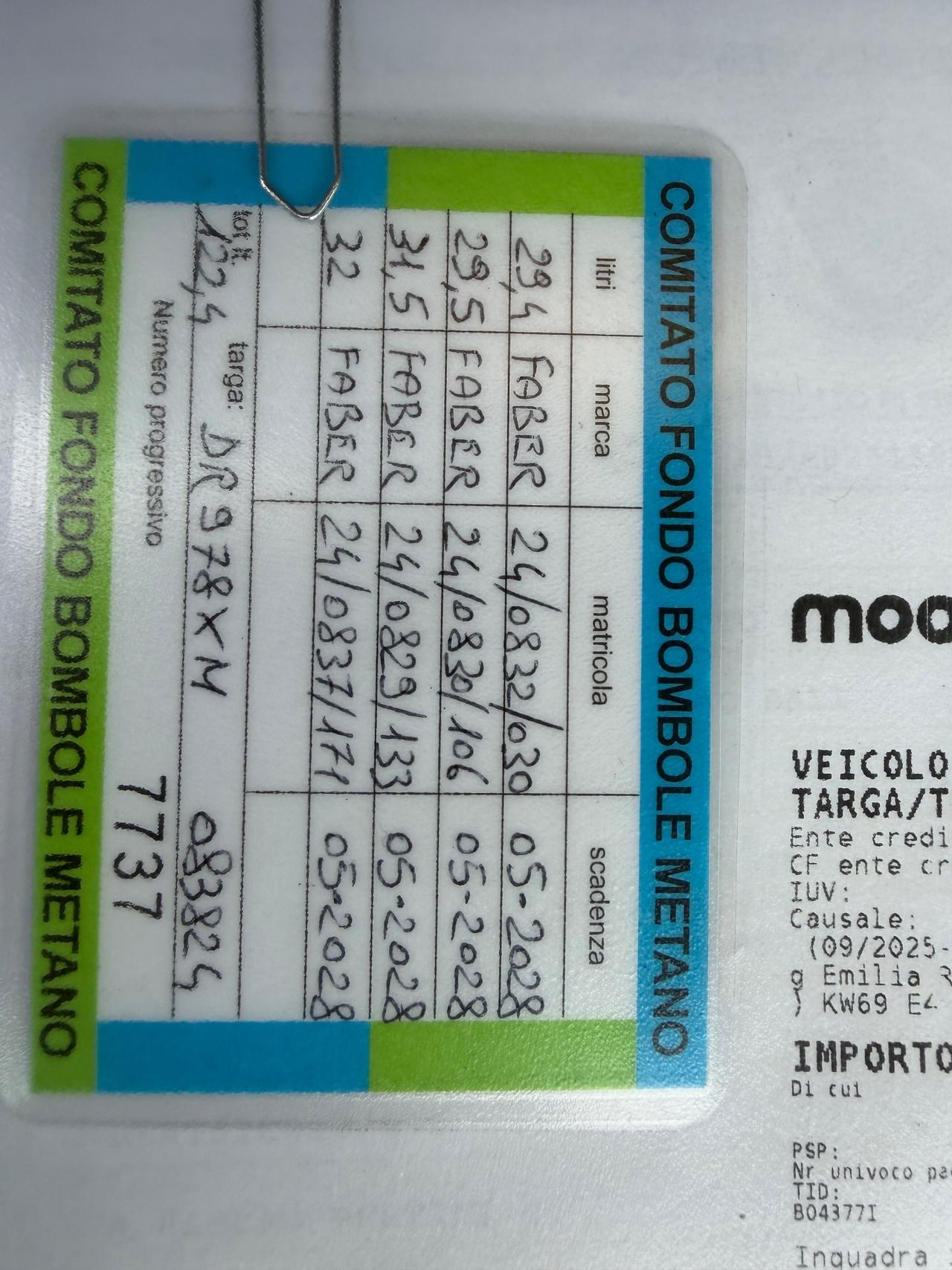 Opel Zafira 1.6 16V ecoM 94CV Cosmo 7 posti metano