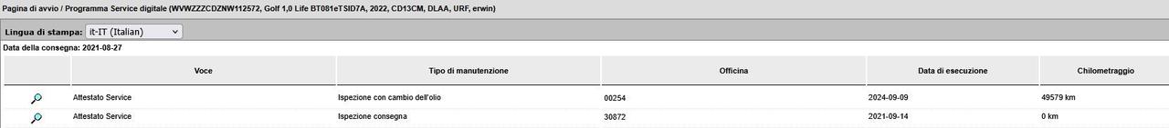 VOLKSWAGEN Golf 1.0 etsi evo Life 110cv dsg ACC+APP CONNECT+NEOPATENTATI