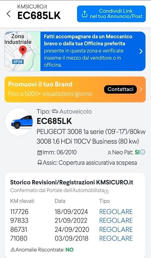 Peugeot 3008 1.6 HDi 110CV Premium