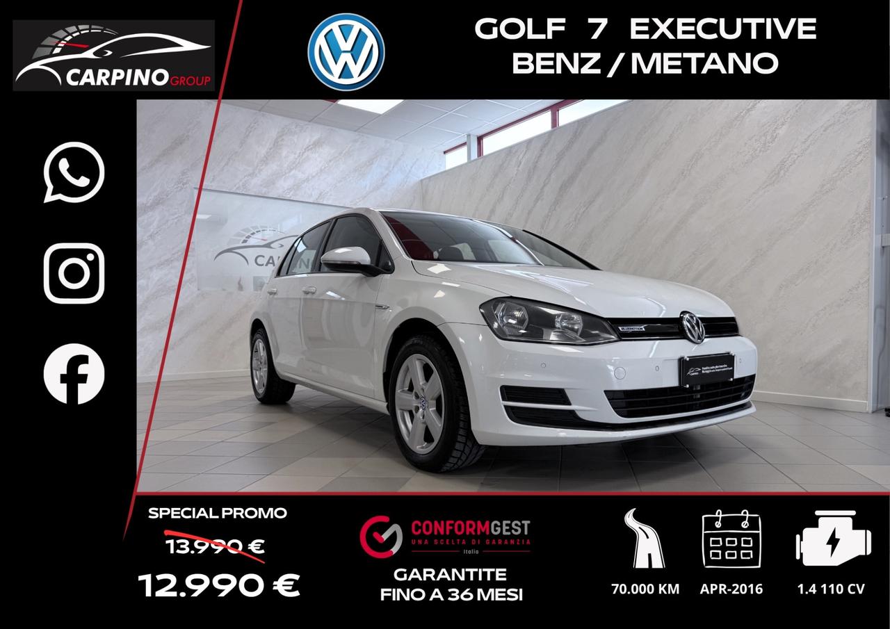 Volkswagen Golf 1.4 TGI 5p. Executive BlueMotion
