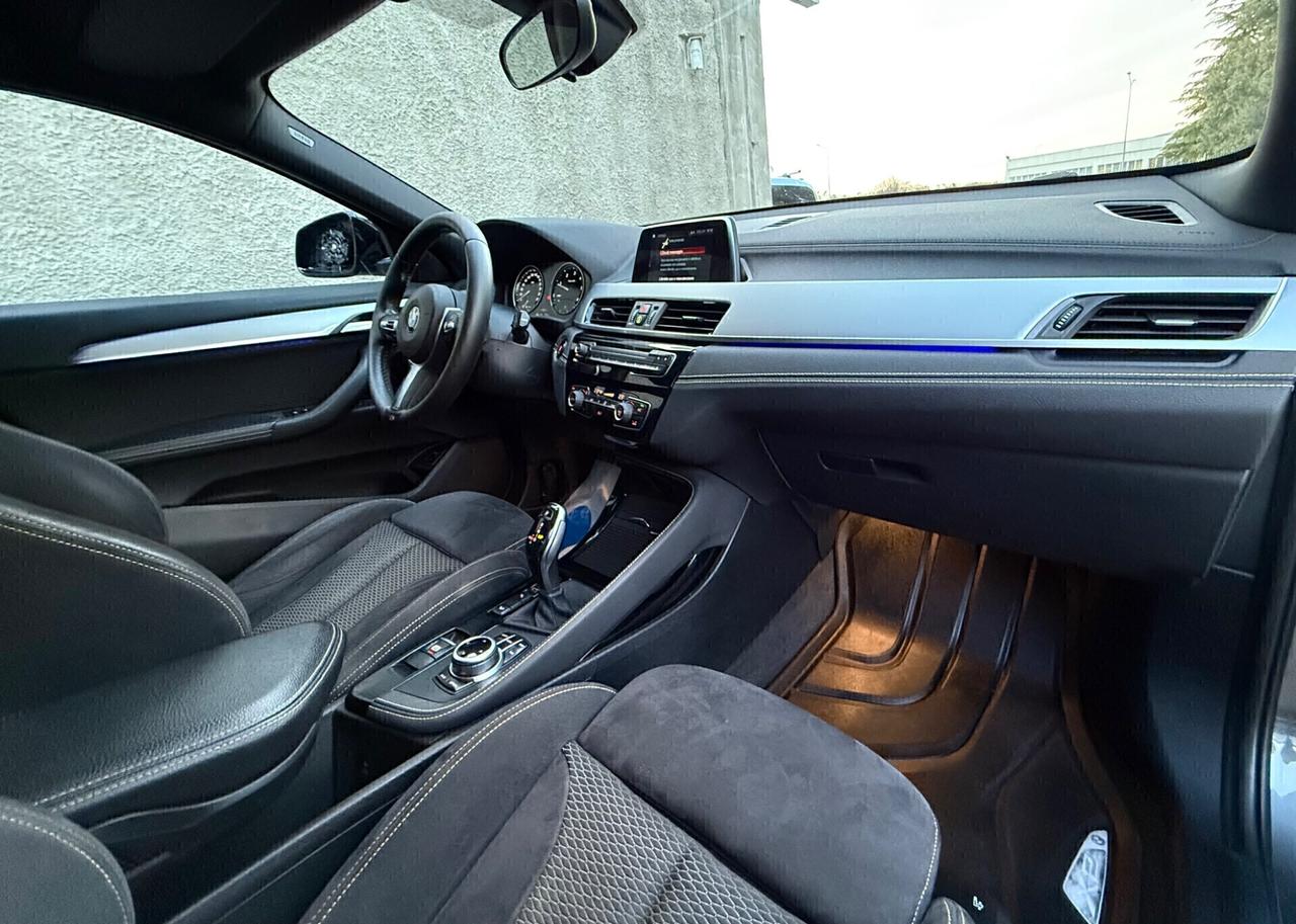Bmw X2 xDrive20d Msport,LED multicolore,alcantara con cuc.gialle,cerchi neri,FULL OPTIONAL