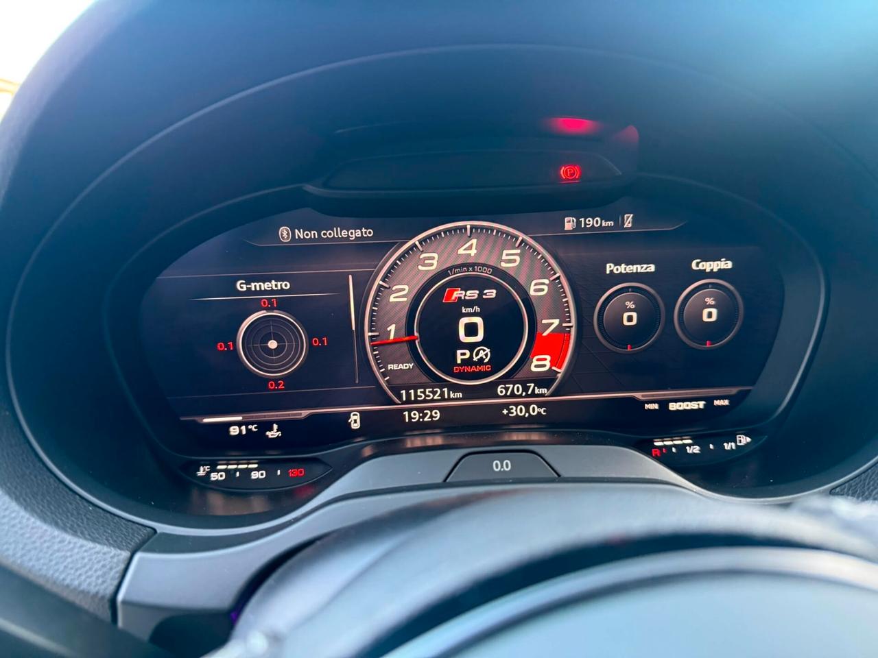 Audi RS3 SPB 2.5Tfsi 400Cv Quattro S-Tronic Total Black Tetto Virtual
