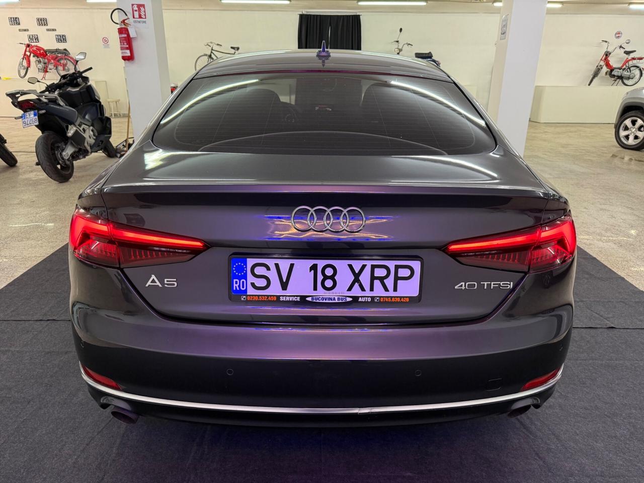 AUDI A5 2019 Sportback 40 TFSI 2.0 benzina 190cv