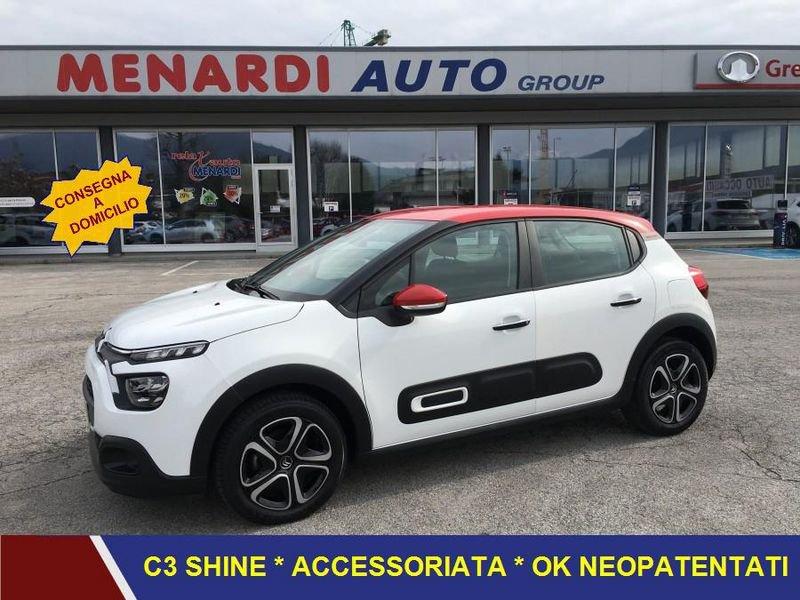 Citroën C3 PureTech 83 S&S Shine OK NEOPATENTATI * PARI AL NUOVO