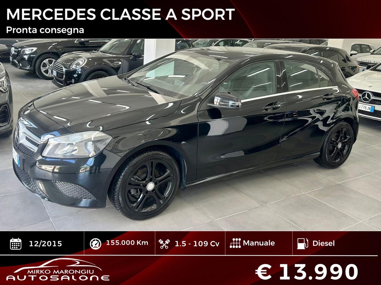 Mercedes classe A 180 d Sport DARK NIGHT finanziabile
