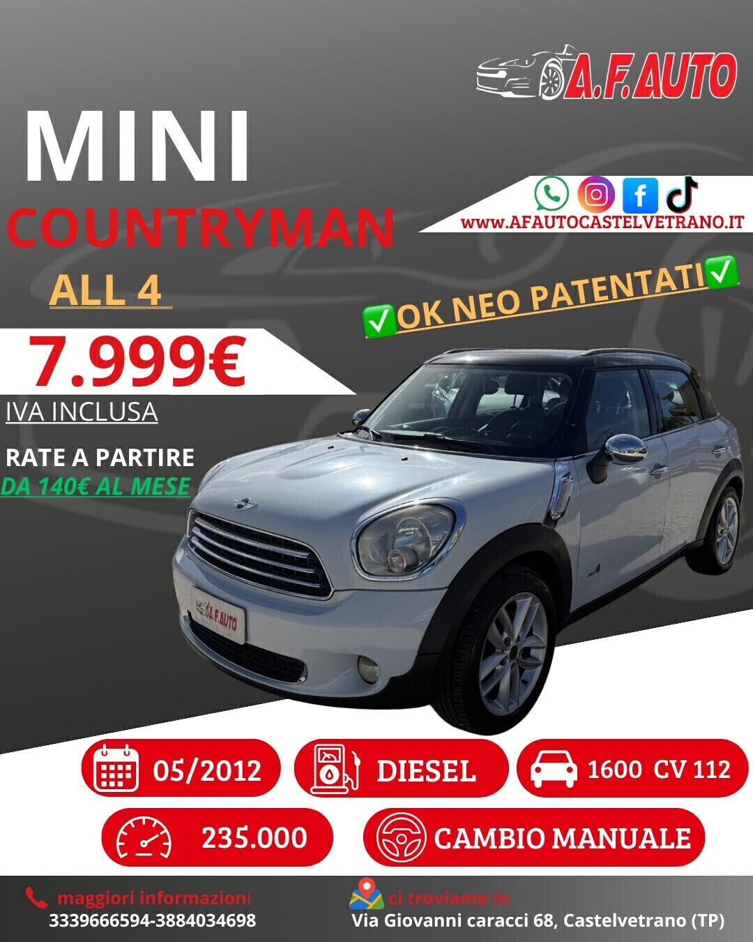 Mini Cooper D Countryman 1.6 ALL4
