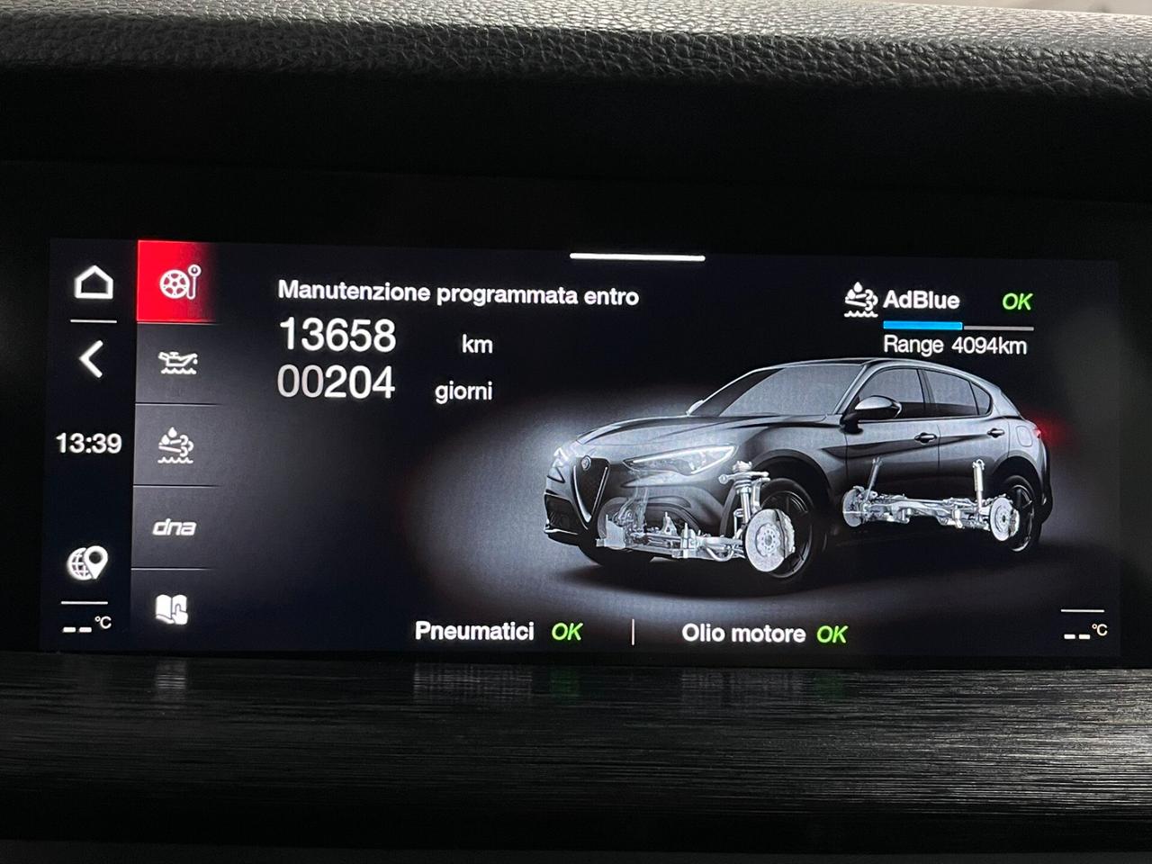 Alfa Romeo Stelvio 2.2 TD 190 CV EXECUTIVE CERCHI 20 PELLE TOTALE GOMME NUOVE RETROCAMERA PADDLE