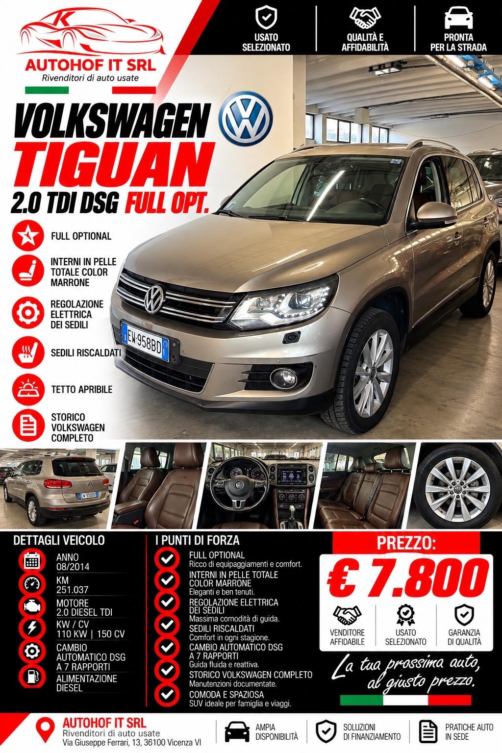 Volkswagen Tiguan 2.0 TDI AUT. FULL OPT.