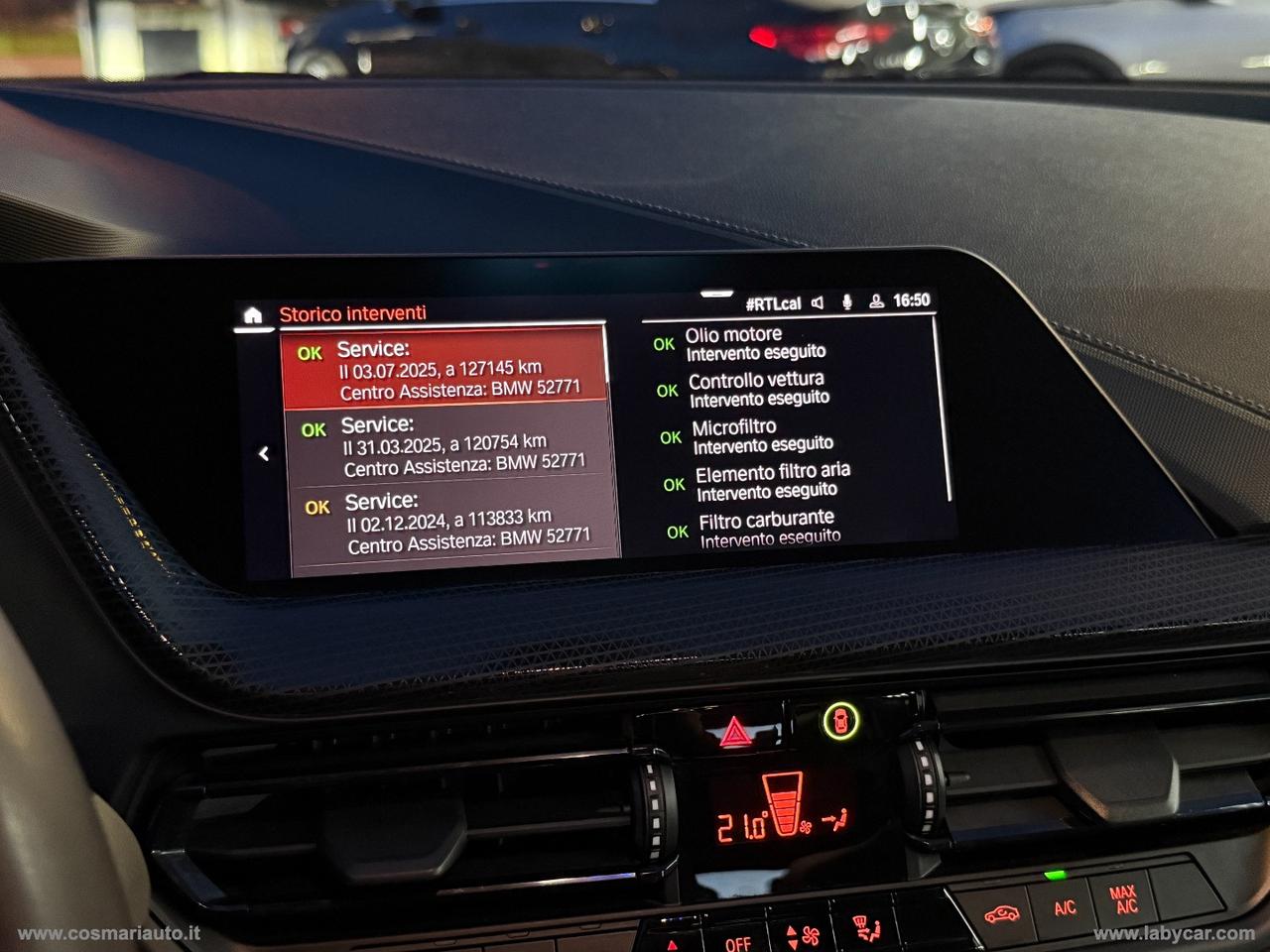 BMW 116d Sport AUTO LUCI AMBIENT, CARPLAY