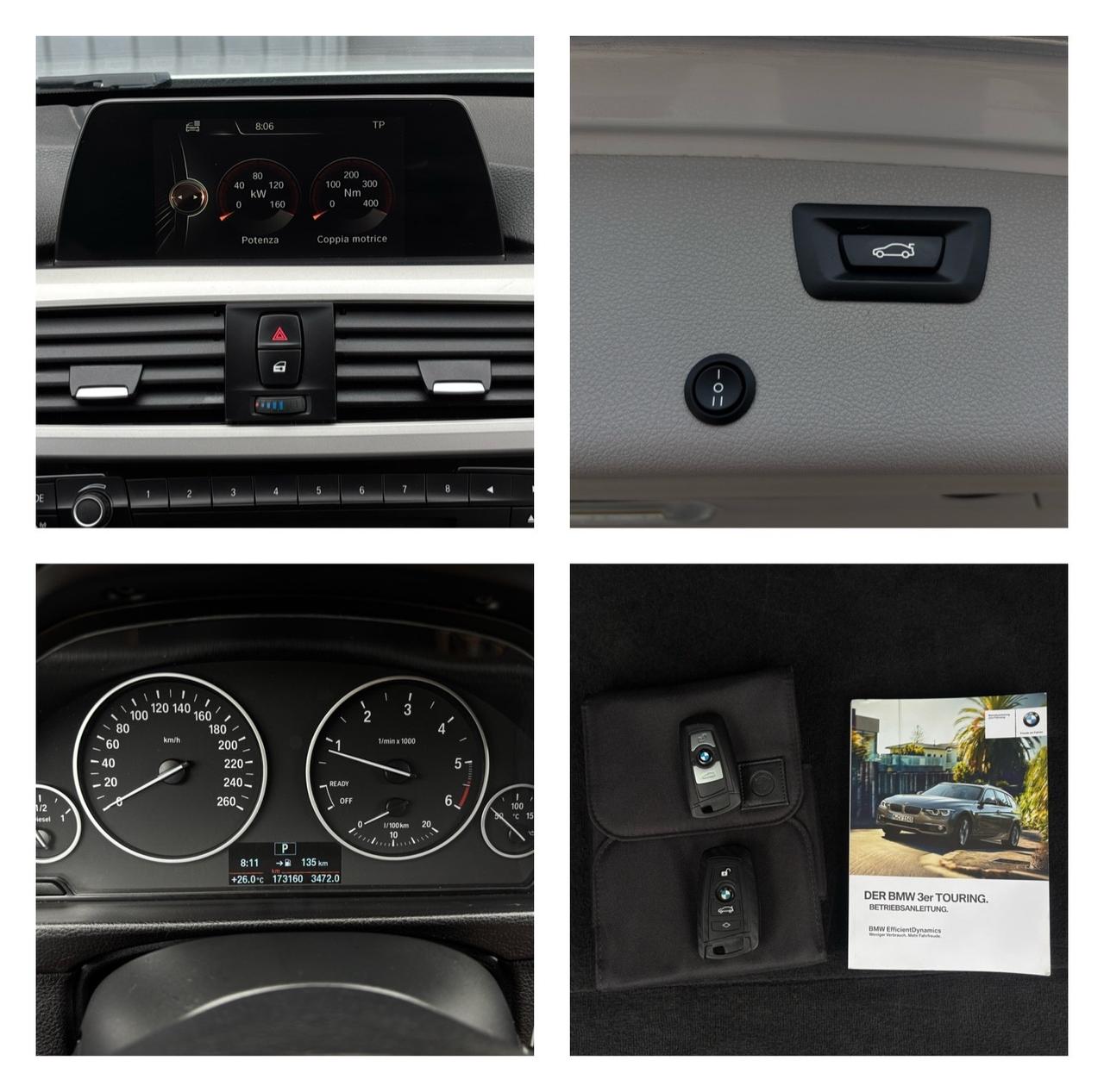 BMW 318d Touring (EURO6-B) garanzia 12 mesi