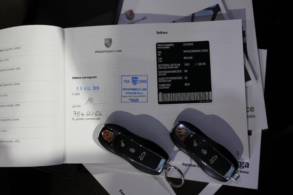 Porsche 911 3.0 Carrera 4S Coupé TAGLIANDATA uff PORSCHE KM 43500