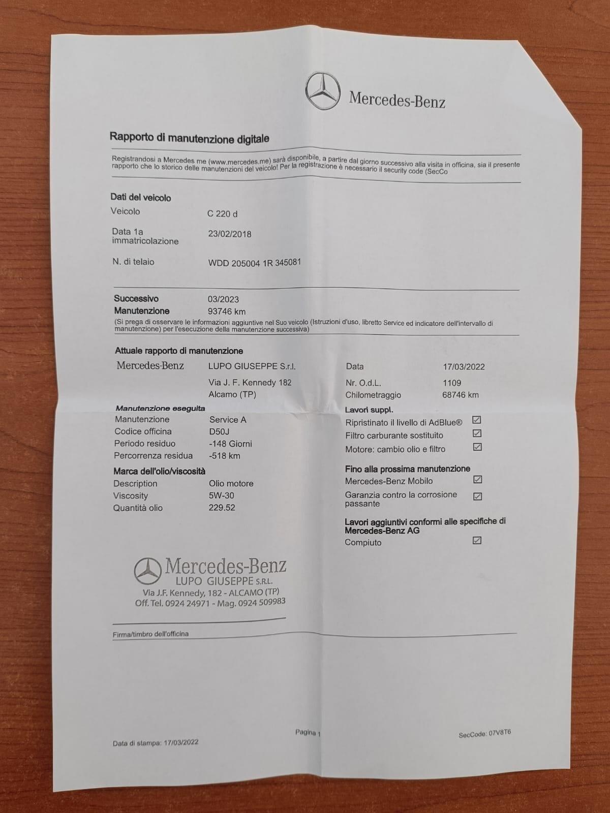 Mercedes-benz C 220 d Auto Exclusive AMG - 2018