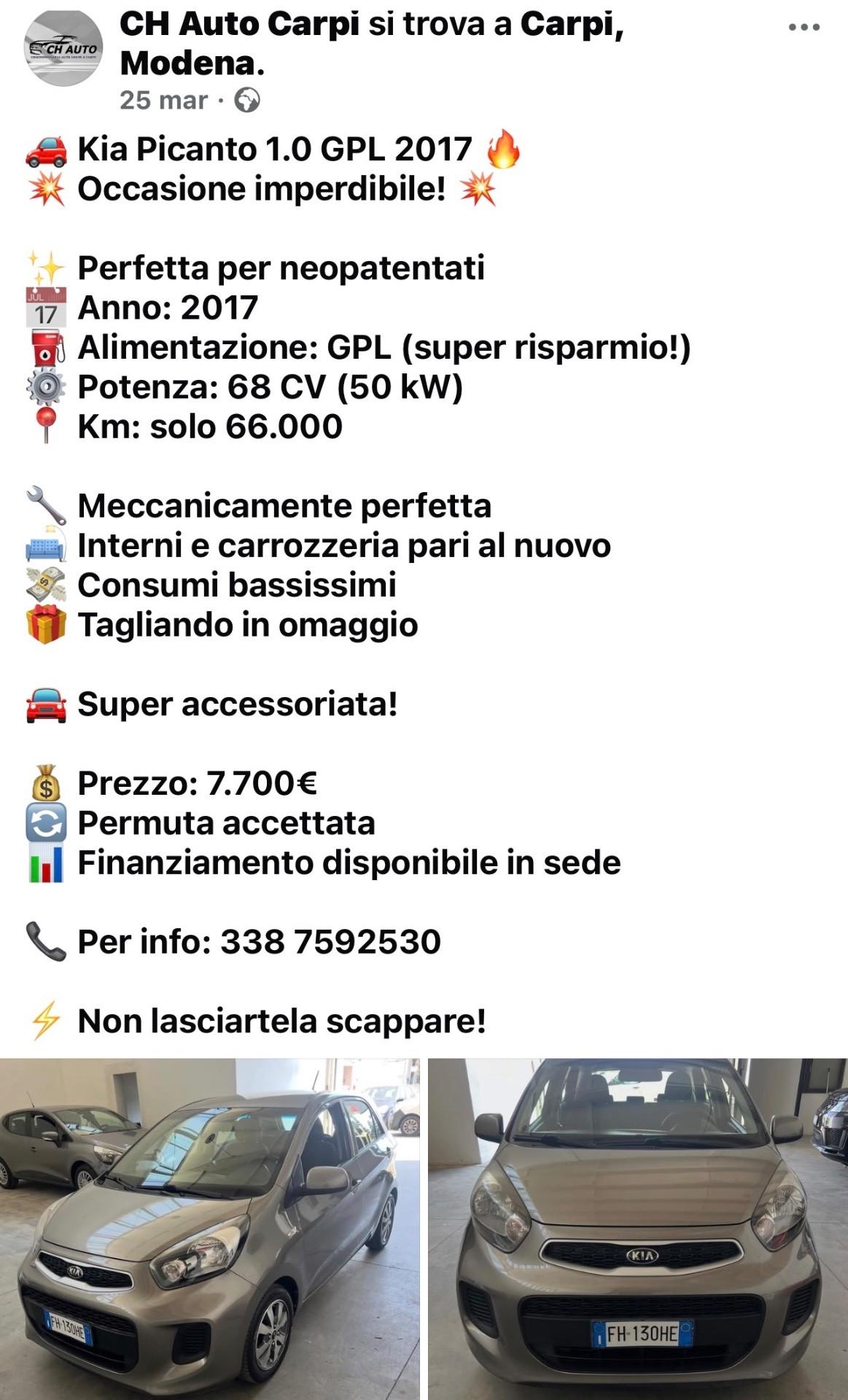 Kia Picanto 3a serie ecogpl