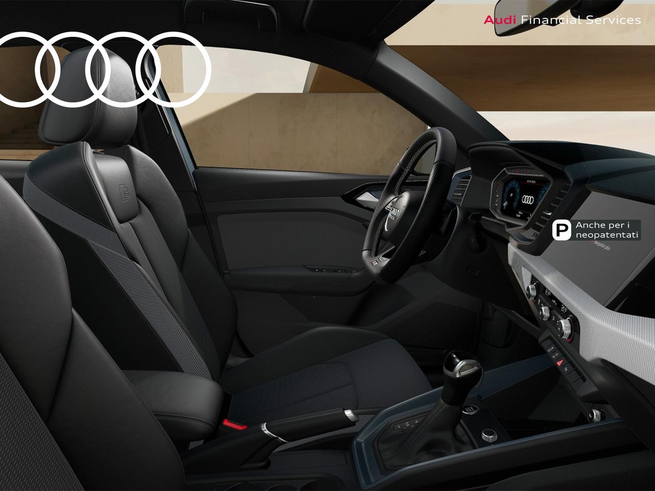 Audi A1 sportback 30 1.0 tfsi identity black 116cv s-tronic