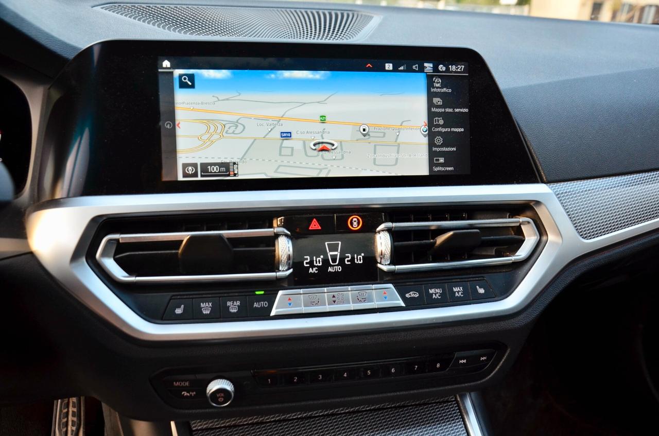 BMW 330d TOURING XDRIVE MSPORT 265cv AUTO, UFF ITALIANA, SERVICE BMW, EURO 6D, TETTO, HARMAN & KARDON, MBRAKES, 19″, RETRO 360°, PERMUTE