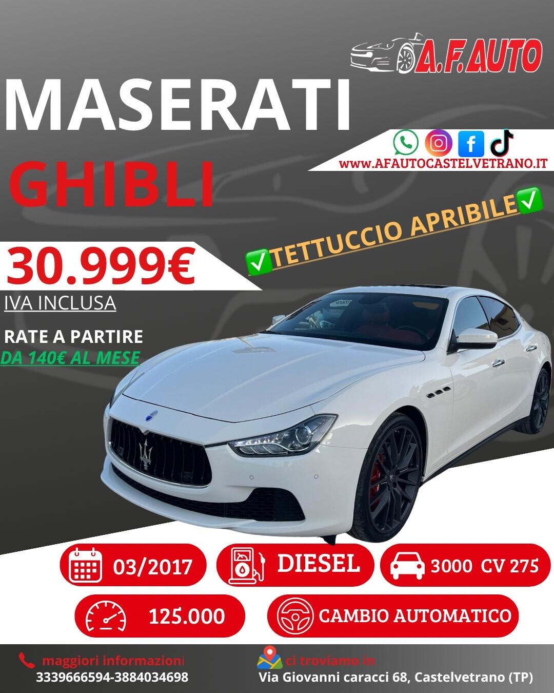 Maserati Ghibli V6 Diesel 275 CV