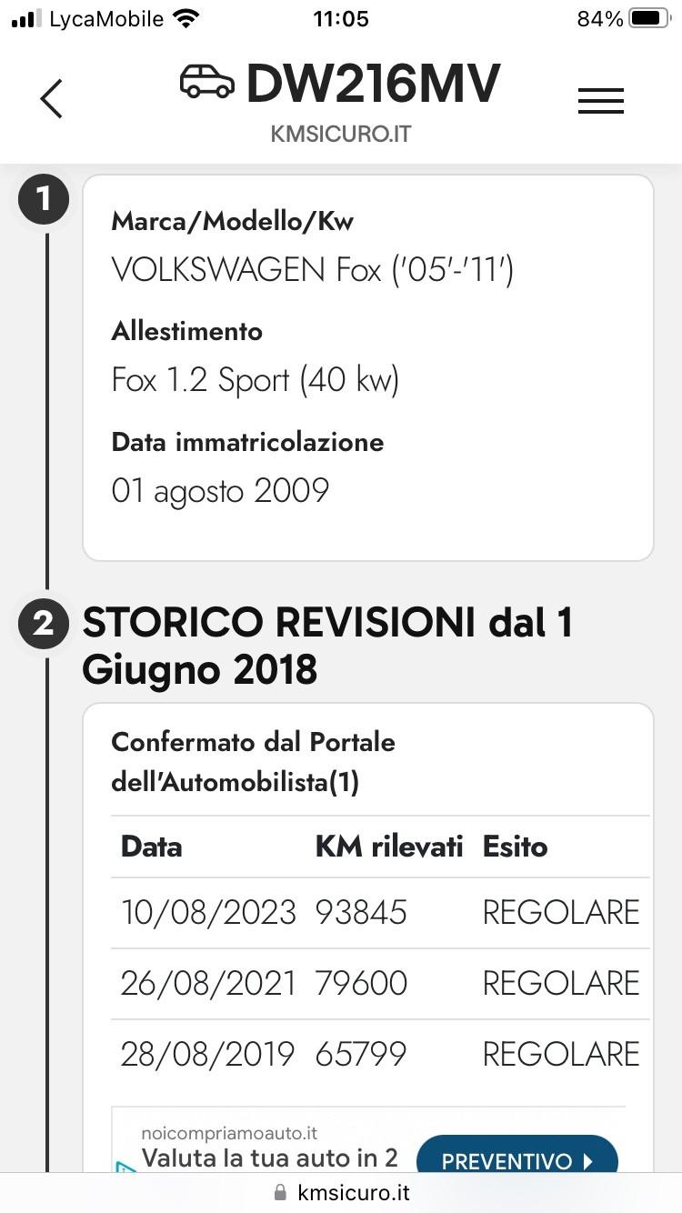 Volkswagen Fox 1.2 Sport
