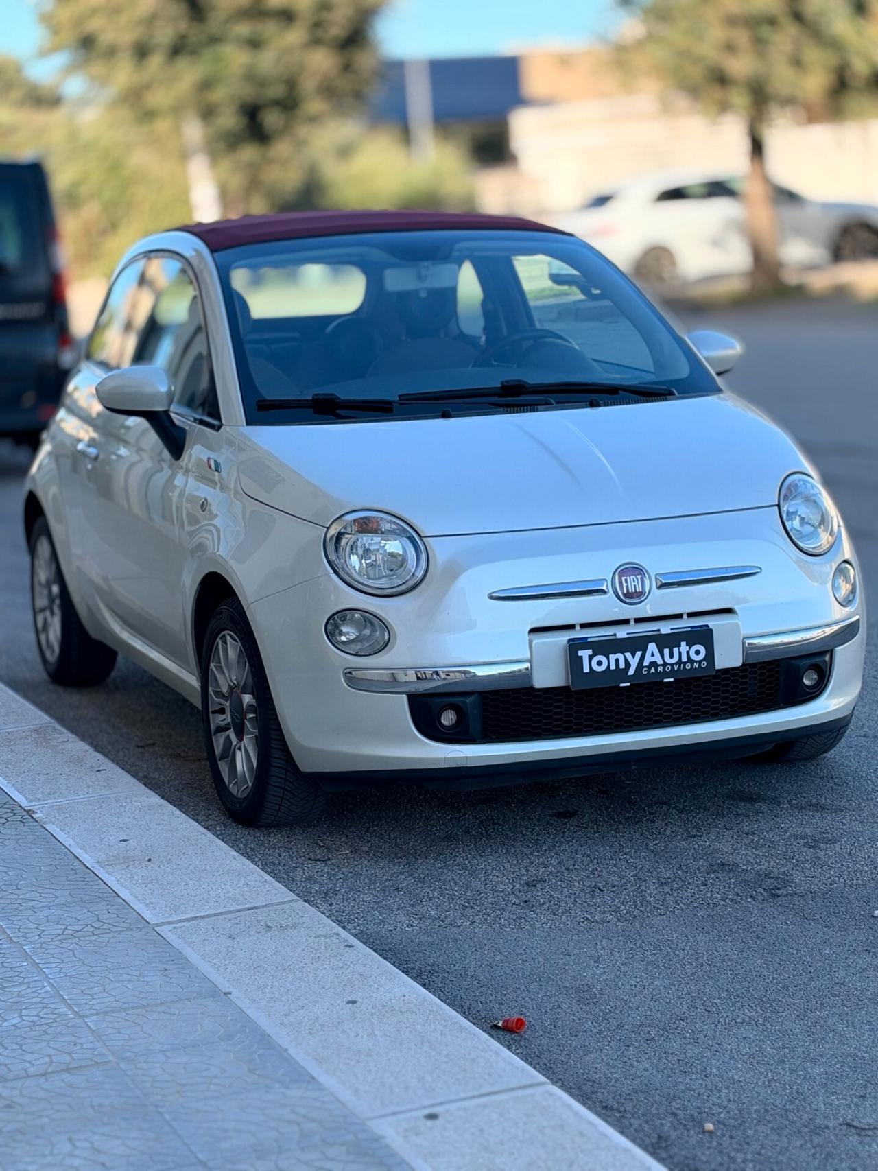 Fiat 500 1.2 CABRIO MODELLO Lounge 69cv ADATTA PER NEO PATENTATI,CON BLOCK SHAFT,USB,BLUETOOTH
