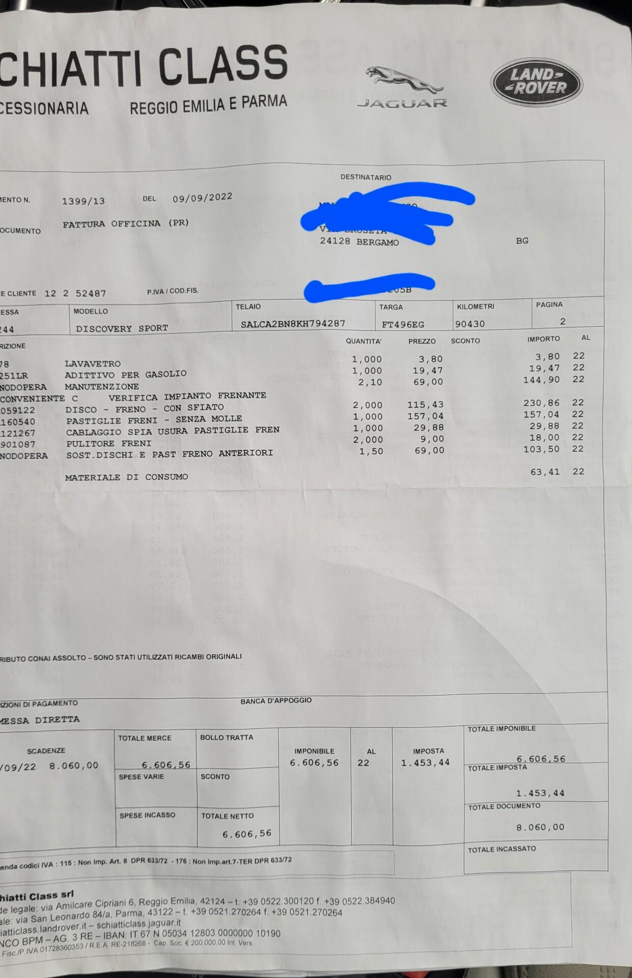 Land Rover Discovery Sport 4X4 ..150CV..CATENA E TURBINA STATI CAMBIATI..