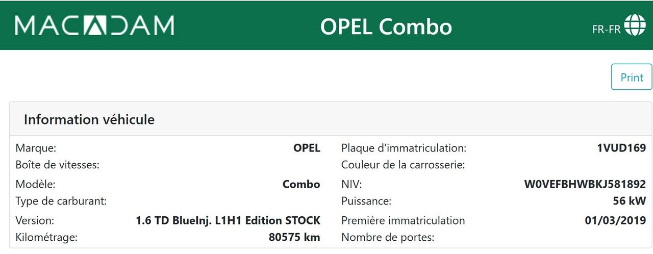 OPEL COMBO CARGO 1.5D 75CV L1- H1 EDITION