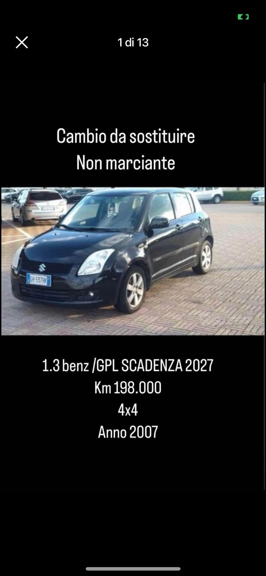 Suzuki Swift 1.3 4x4 5p GPL ( PROBLEMI AL CAMBIO)