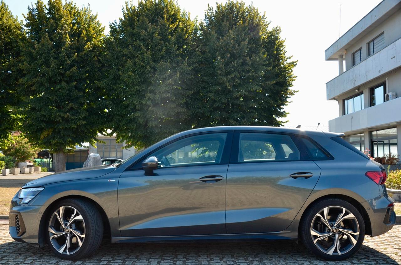 AUDI A3 SPORTBACK 35 2.0 TDI S-LINE EDITION 150cv, UNICOPROPRIETARIO, SERVICE AUDI, UFF ITALIANA, EURO 6D, NAVI, APPLE ANDROID, PERMUTE