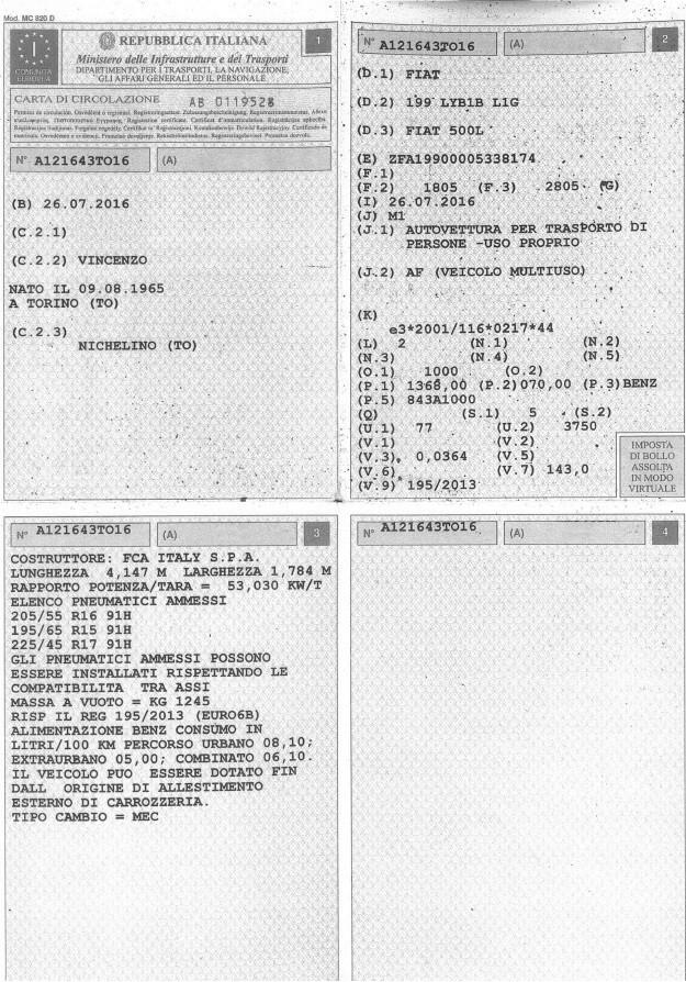 Fiat 500L 1.4 95cv UnicoProp.91300Km