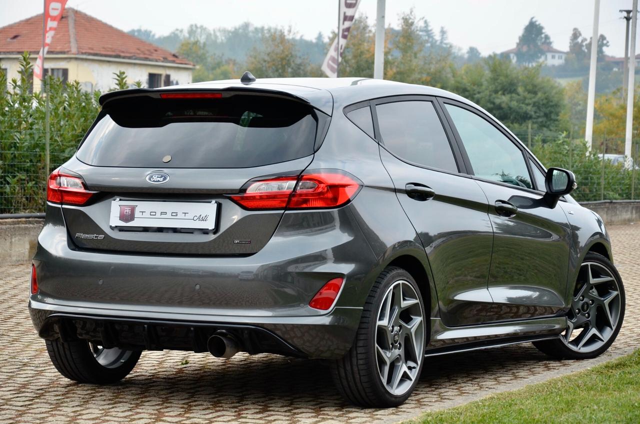 FORD FIESTA 1.0 ECOBOOST HYBRID ST-LINE 125cv, UNICOPROPRIETARIO, SERVICE FORD, EURO 6D, SCARICO, FARI LED, APPLE ANDROID, 18", PERMUTE