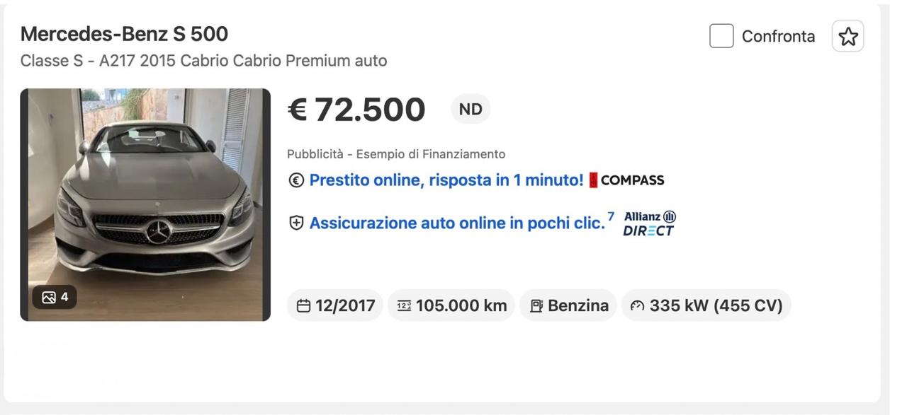 Mercedes-benz S 500 Cabrio - Top prezzo eu
