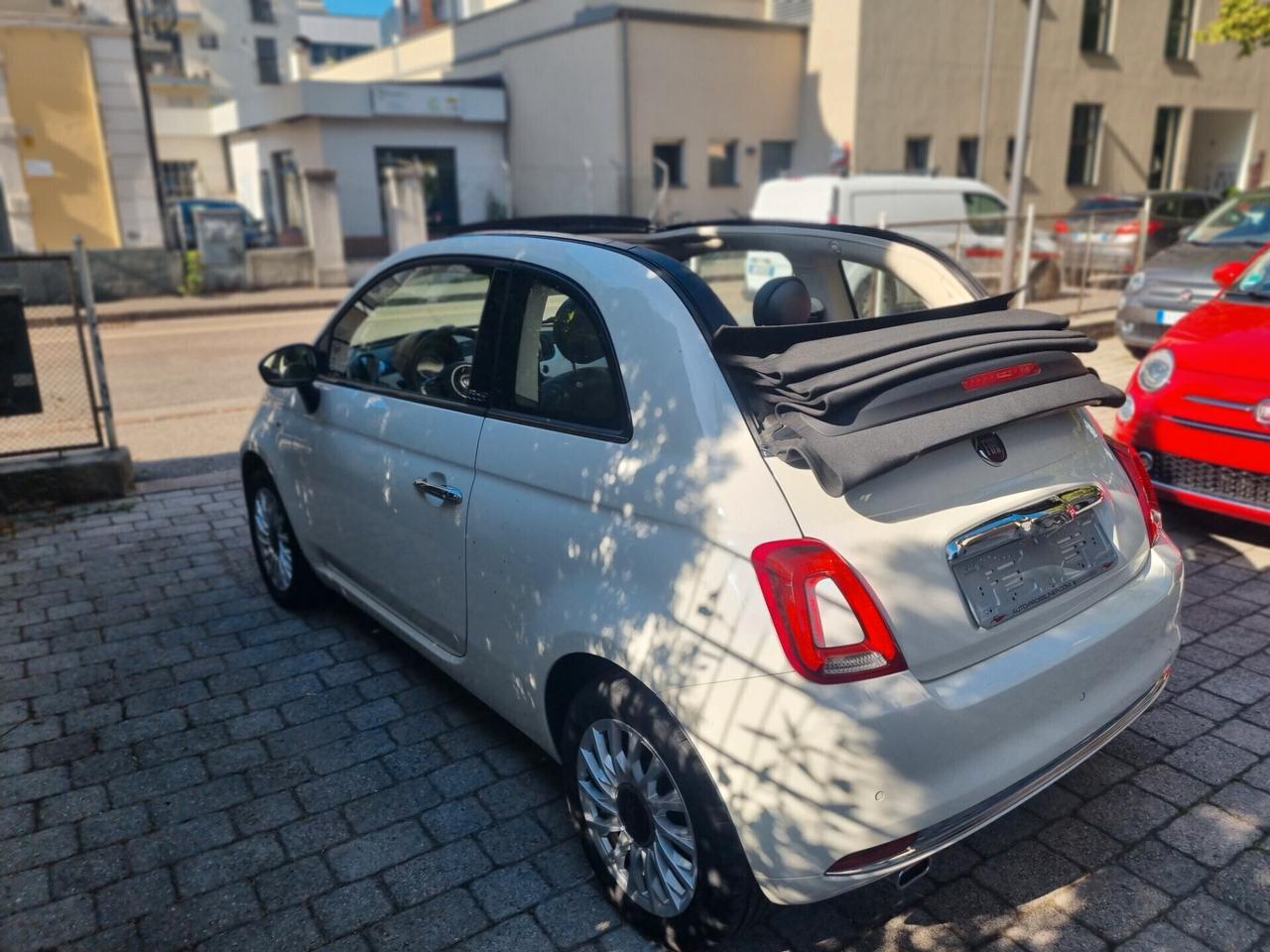 Fiat 500 lounge cabrio anno2016 km67000 neopat