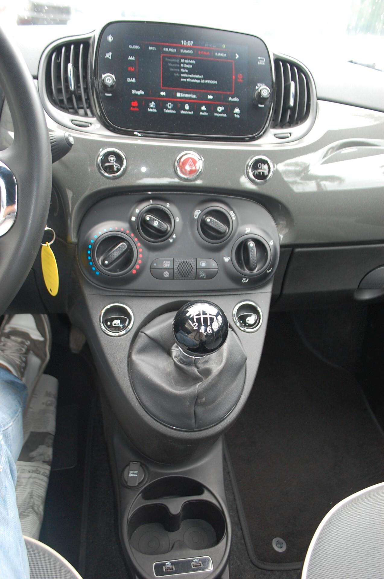 Fiat 500 1.0 hybrid Lounge 70CV Uff Italy Lega USB App