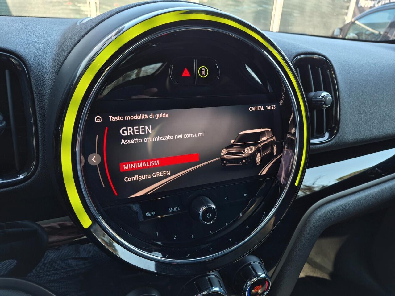 MINI Cooper Countryman PELLE TETTO LED NAVI APPLE CARPLAY RETROCAM. WIRELESS ACC SEDILI RISC.