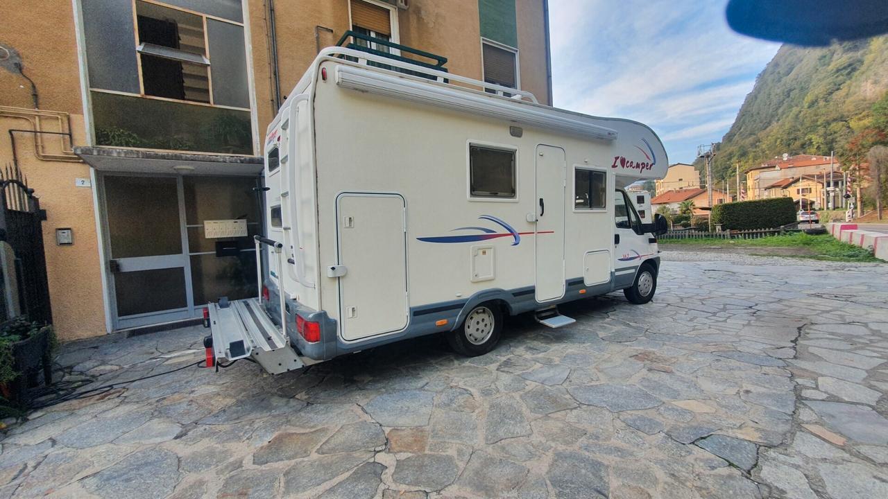 camper mansardato challenger 163 su scocca fiat ducato 2.8 jtd