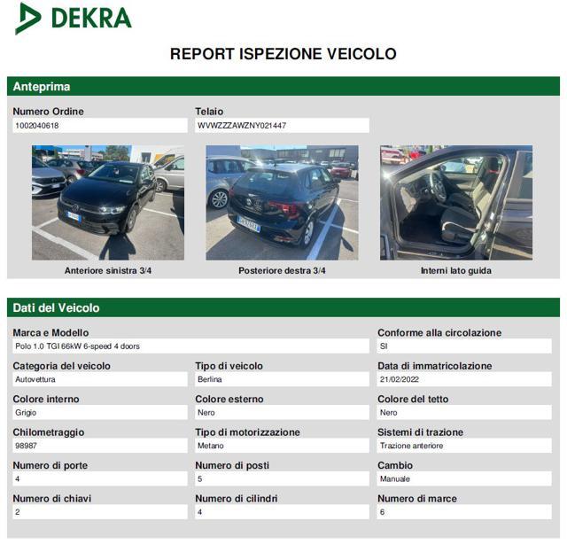 VOLKSWAGEN Polo 1.0 TGI 5p. Life