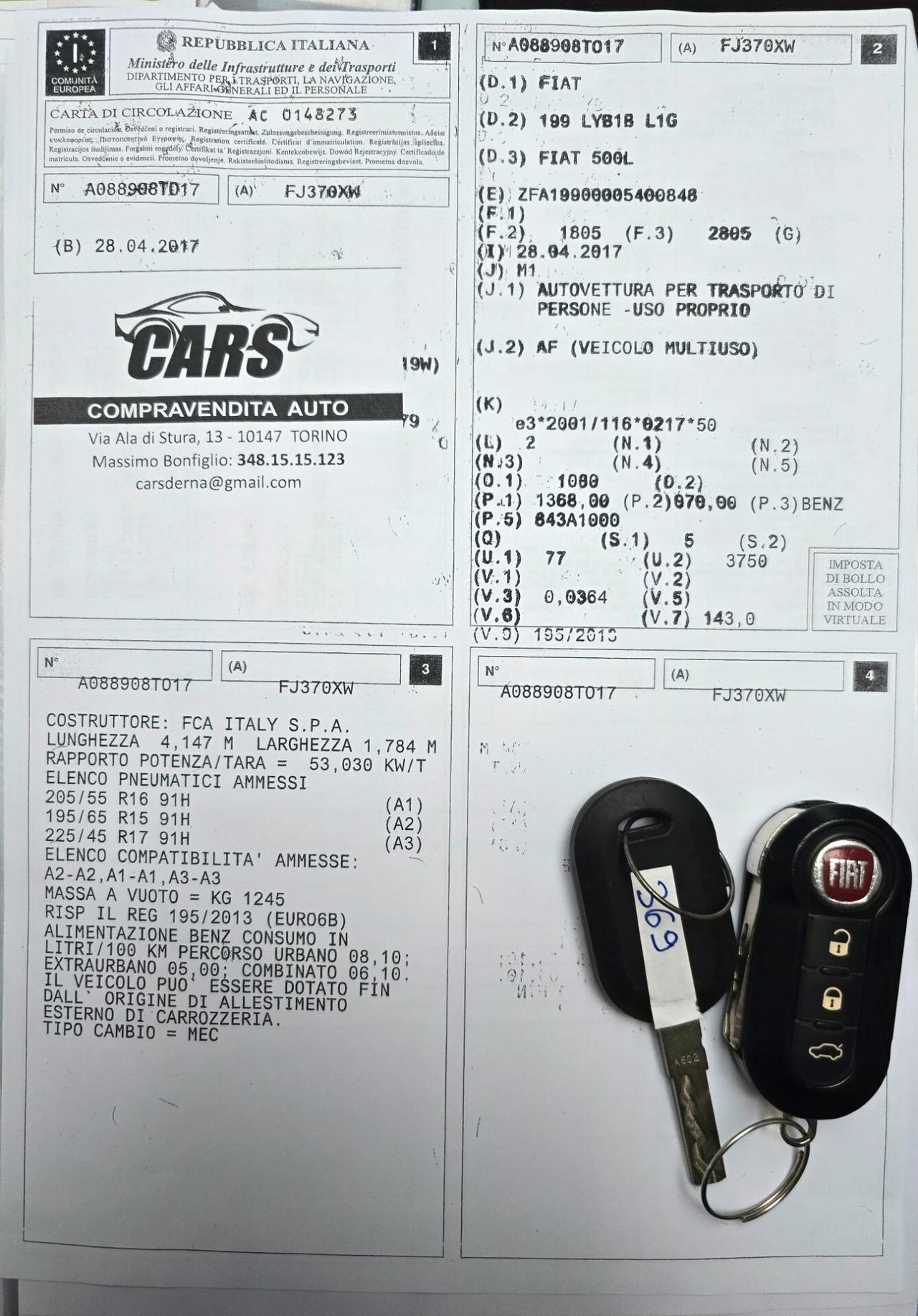 Fiat 500L 1.4 95 CV Lounge