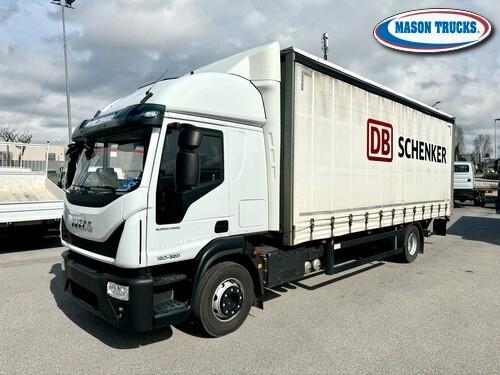 IVECO EUROCARGO 160-320 P, centina e sponda, 2018, km 280.000