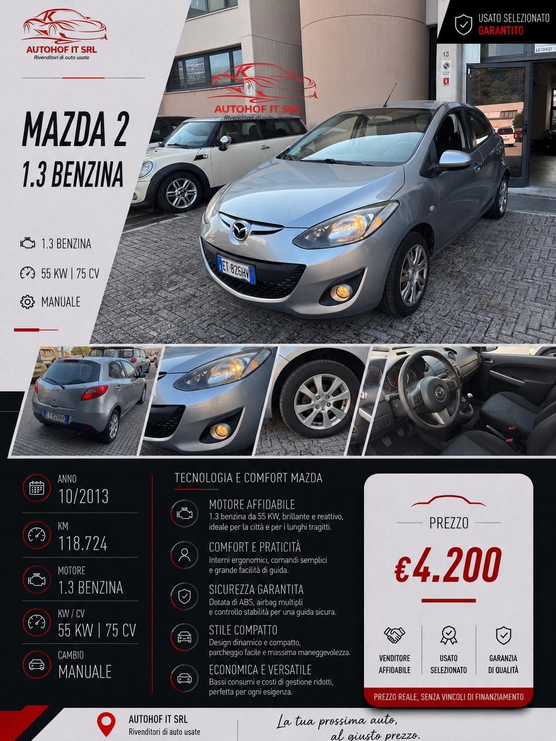 Mazda 2 1.3 16V BENZINA |OK NEOPATENTATI|