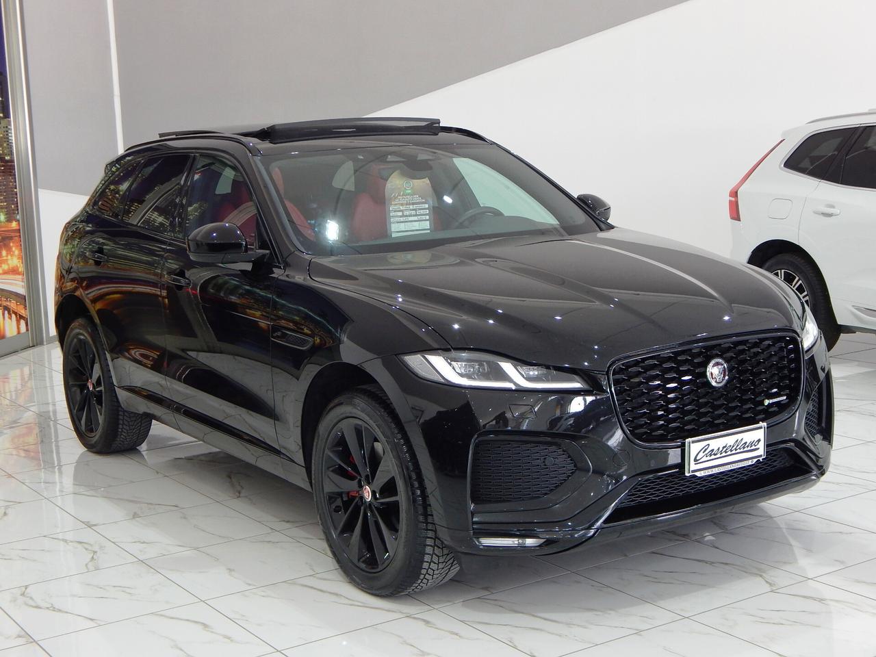 Jaguar F-Pace 2.0d i4 mhev R-Dynamic Black AWD 204cv Aut. TETTO-PELLE ROSSA-NAVI-LED