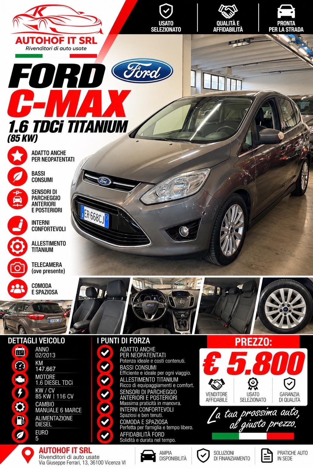 Ford C-Max 1.6 TDCi Titanium |OK NEOPATENTATI|