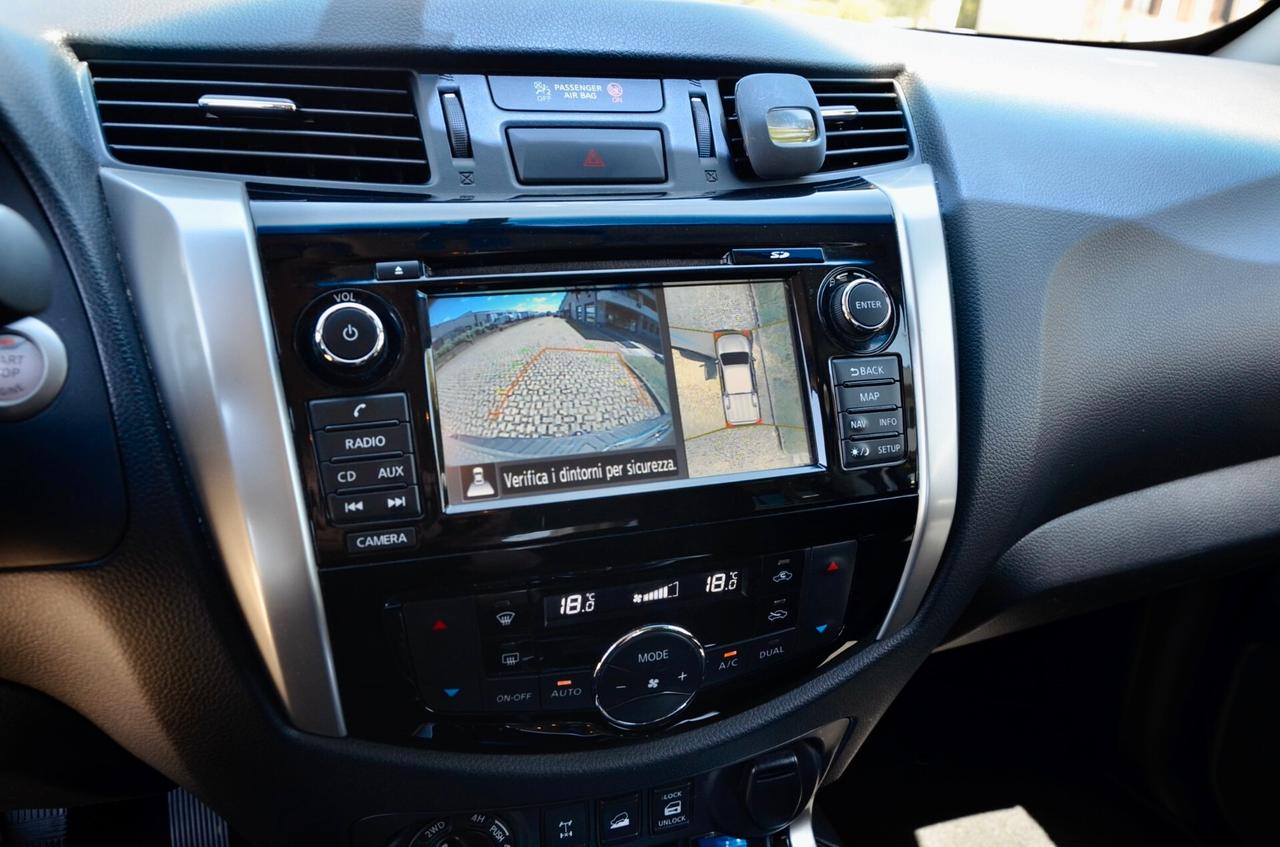 NISSAN NAVARA 2.3 DCI D.CAB 4wd 190cv AUTO, UFF ITALIANA, GANCIO TRAINO, RETRO 360°, PERMUTE