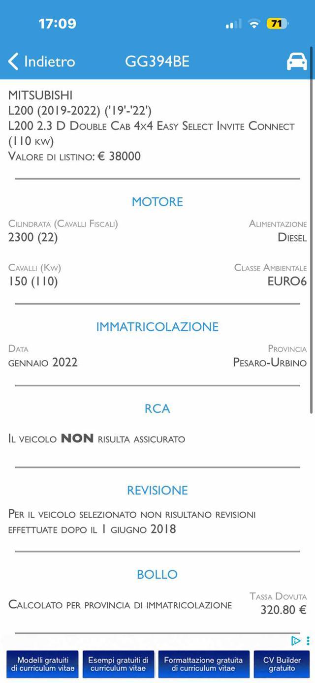 MITSUBISHI L200 2.3 D Double Cab 4x4 Easy Select Invite Connect