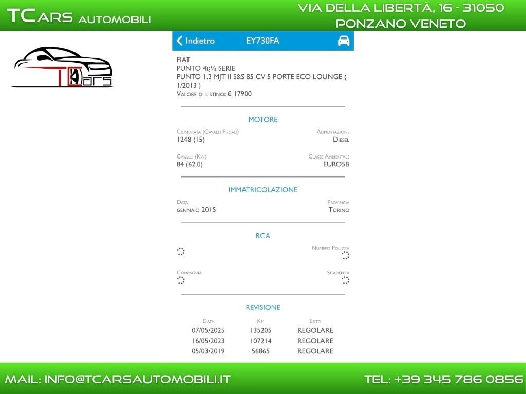 FIAT PUNTO 1.3 MJET - NEOPATENTATI - 5 PORTE